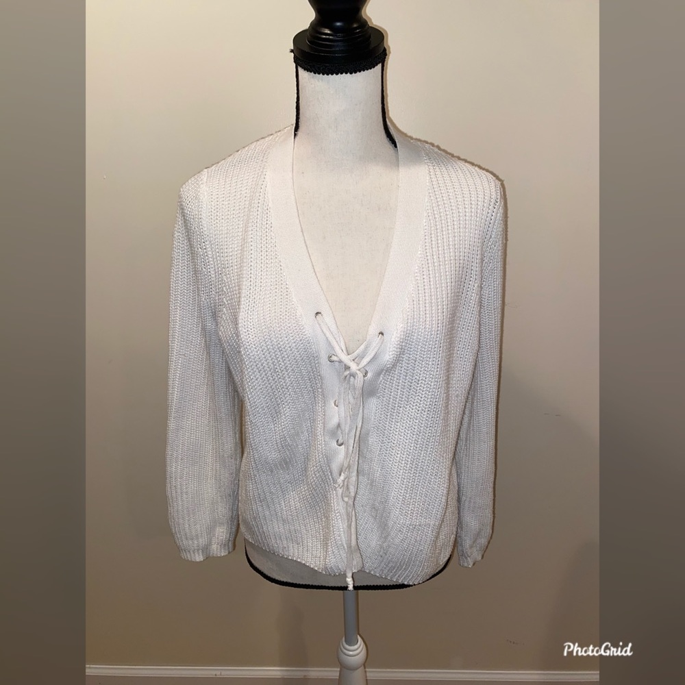 Necessary Clothing size medium tie up sweater